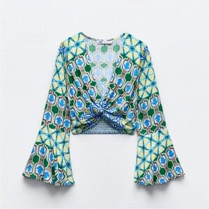 Zara Multicolor Patterned Blouse